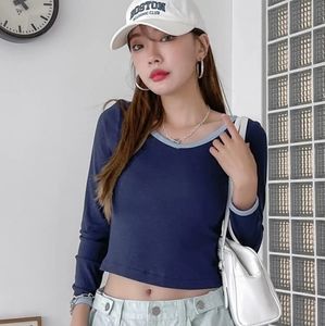 Contrast long sleeve top | NWOT